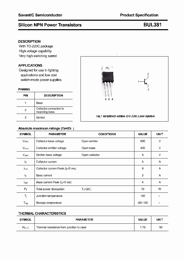 BUL381_4844801.PDF Datasheet