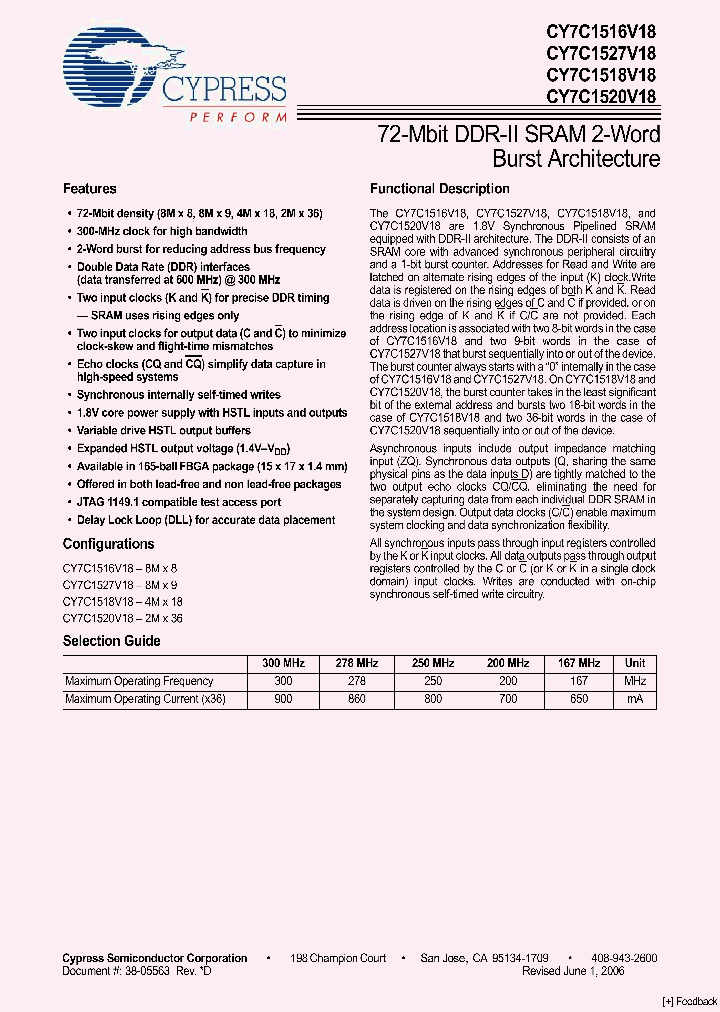 CY7C1518V18-167BZC_4465290.PDF Datasheet