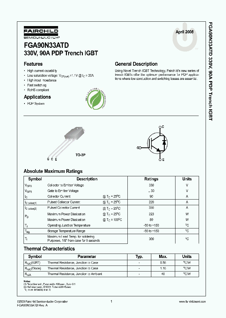 FGA90N33ATD_4385689.PDF Datasheet