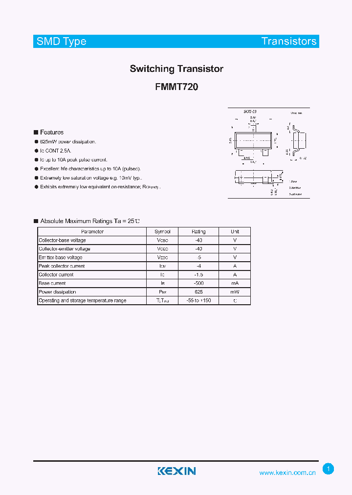 FMMT720_4350784.PDF Datasheet