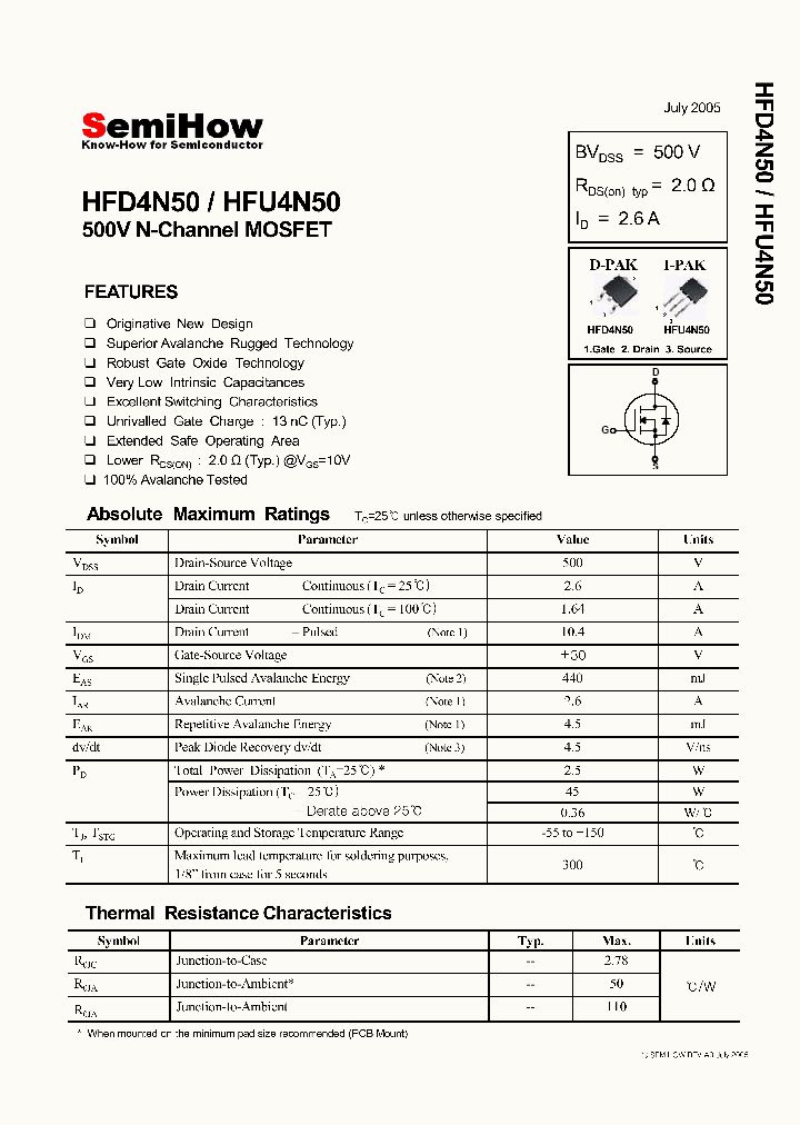 HFD4N50_4757683.PDF Datasheet