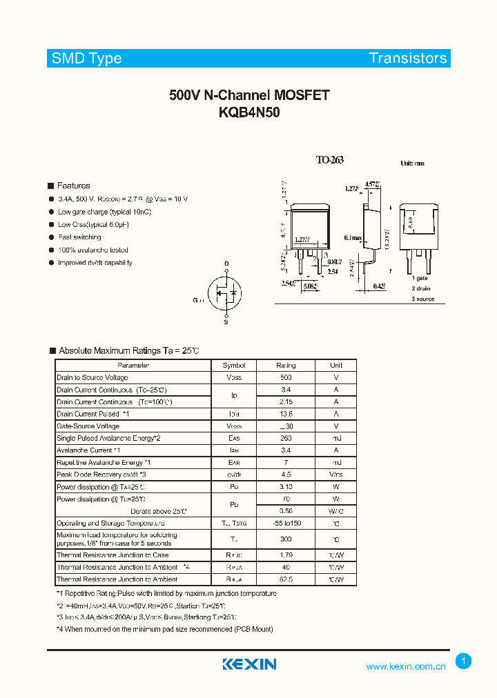 KQB4N50_4287039.PDF Datasheet