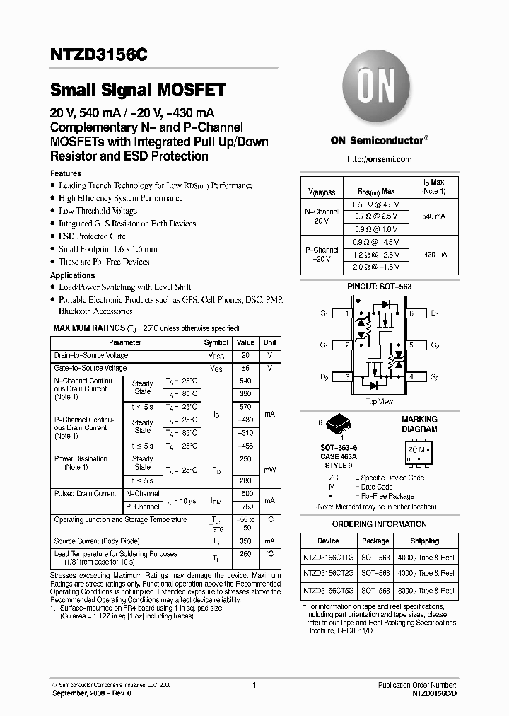 NTZD3156C_4560341.PDF Datasheet