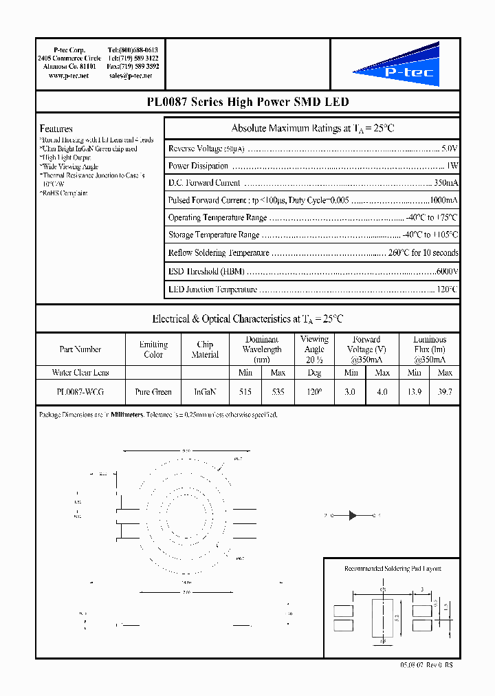 PL0087-WCG_4705584.PDF Datasheet