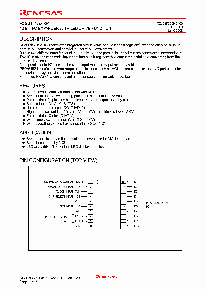 R8A66152SP_4243446.PDF Datasheet