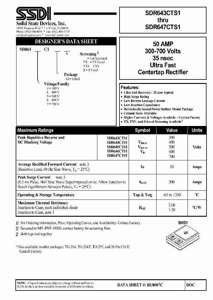 SDR643CTS1S_4291568.PDF Datasheet