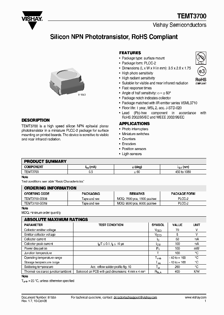 TEMT3700_4251758.PDF Datasheet