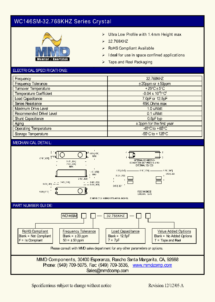 WC146SMF50-32768KHZ-7_4574123.PDF Datasheet