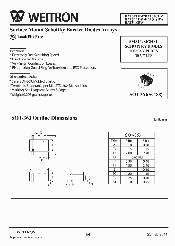 BAT54SDW_5024896.PDF Datasheet