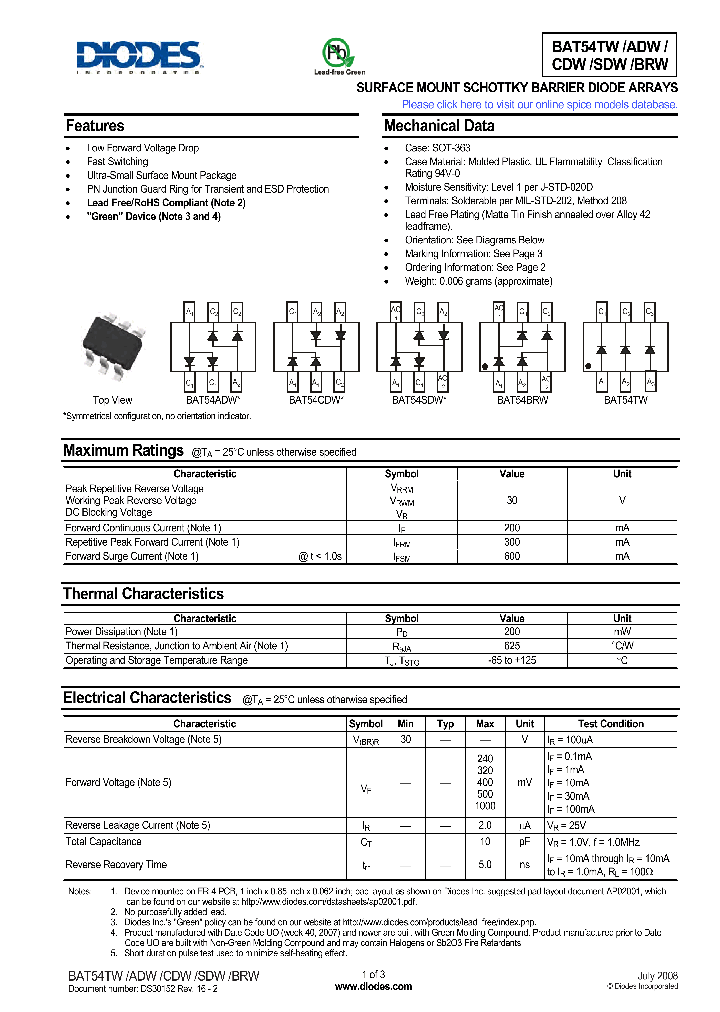 BAT54SDW-7-F_5024897.PDF Datasheet