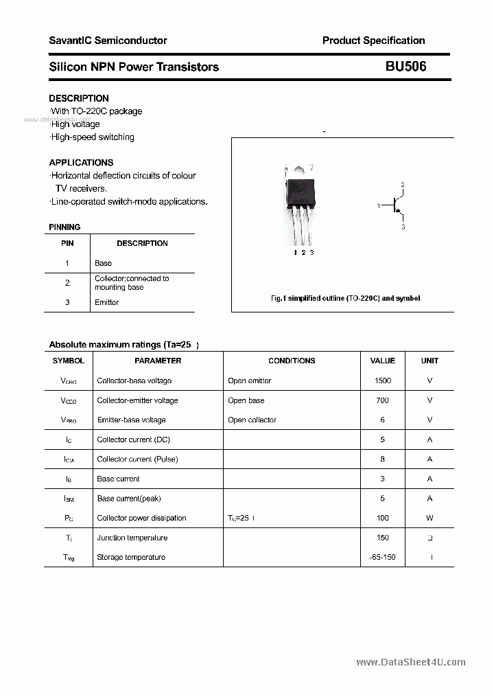 BU506_41455.PDF Datasheet