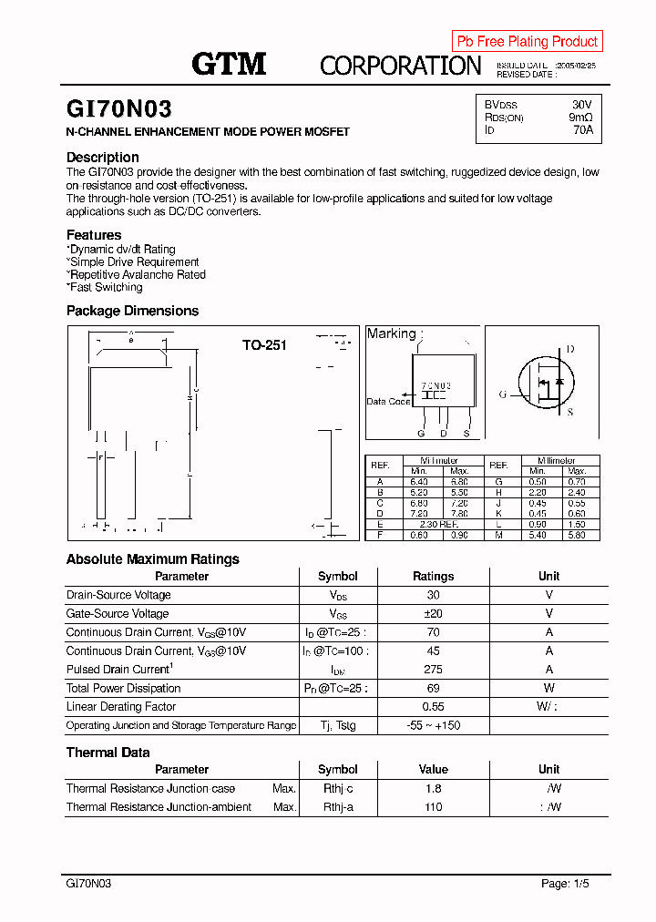 GI70N03_173968.PDF Datasheet