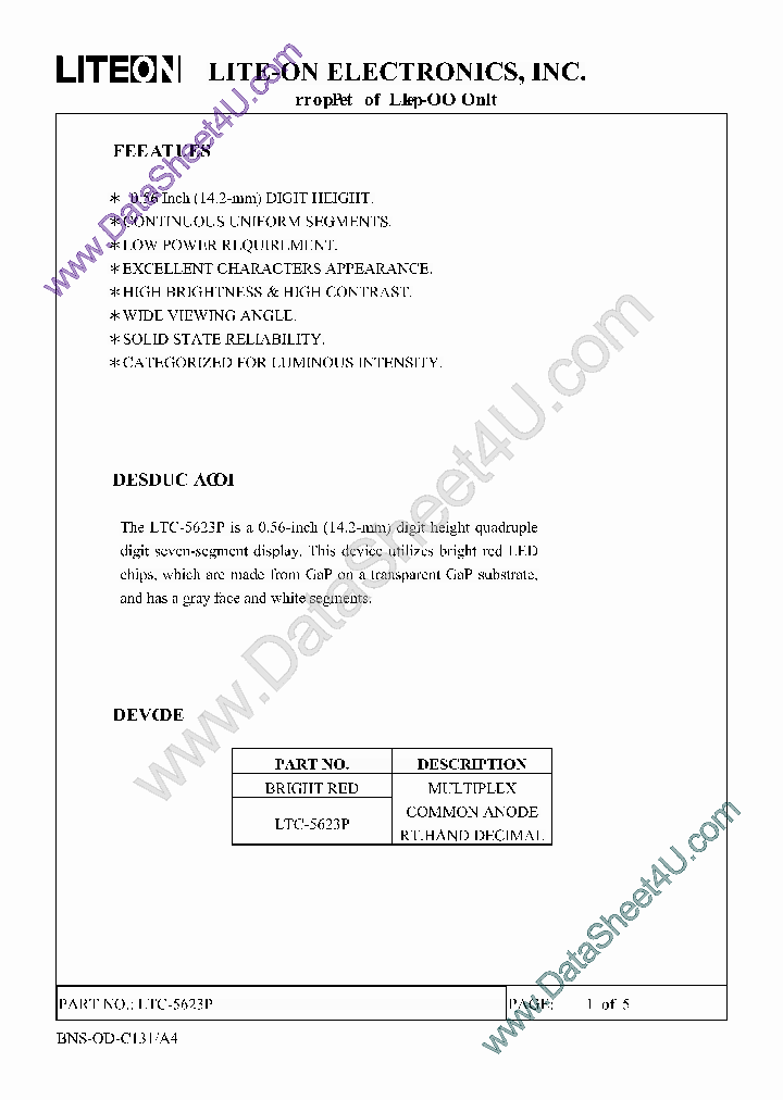 LTC-5623P_169317.PDF Datasheet