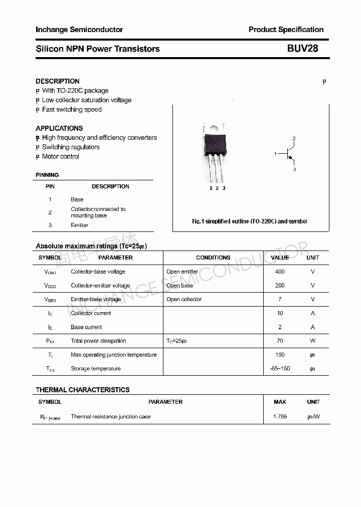 BUV28_634065.PDF Datasheet