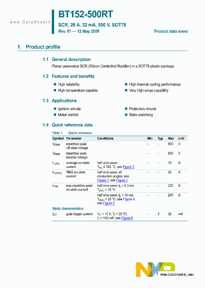 BT152-500RT_884640.PDF Datasheet