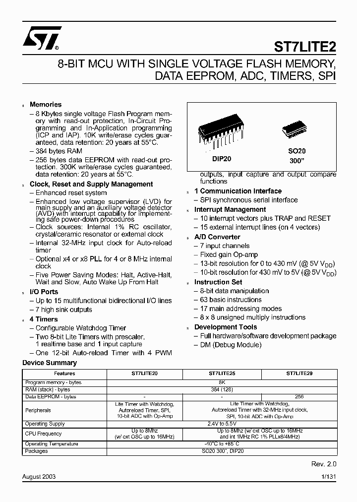 ST7LITE2_1293061.PDF Datasheet