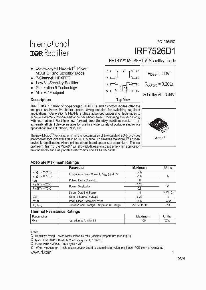 IRF7526D1_1550033.PDF Datasheet