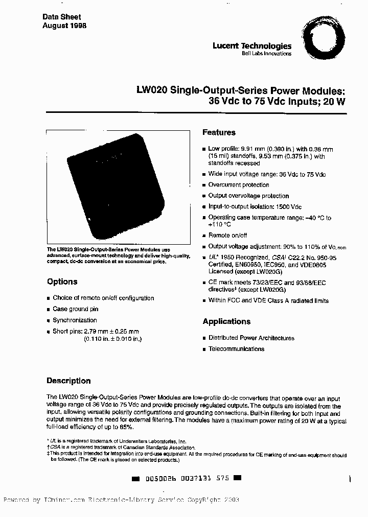 LW020A7_1036499.PDF Datasheet