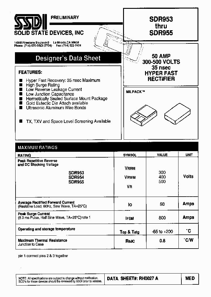 SDR953_1648150.PDF Datasheet