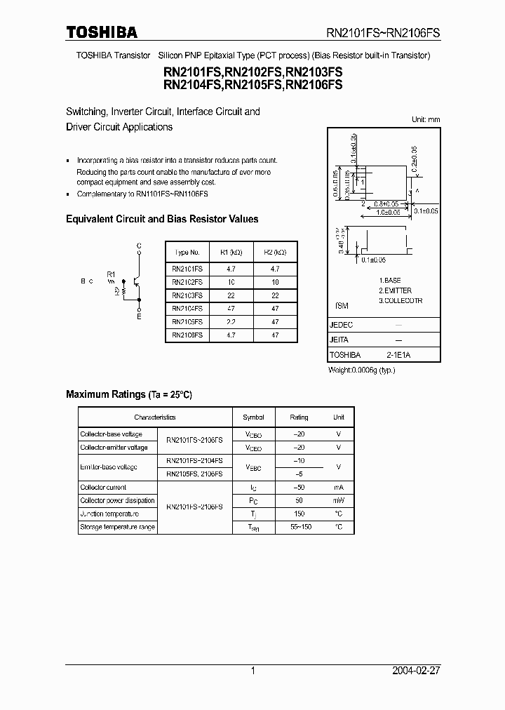 RN2103FSTPL3_1316891.PDF Datasheet