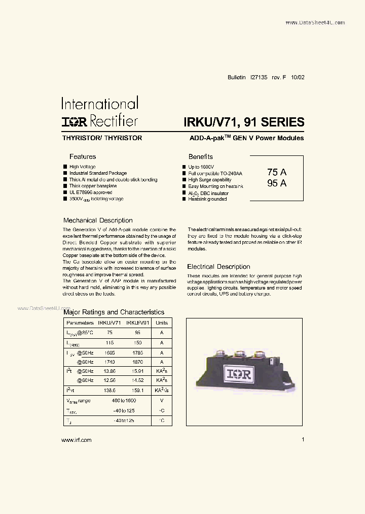 IRKU91_1860350.PDF Datasheet