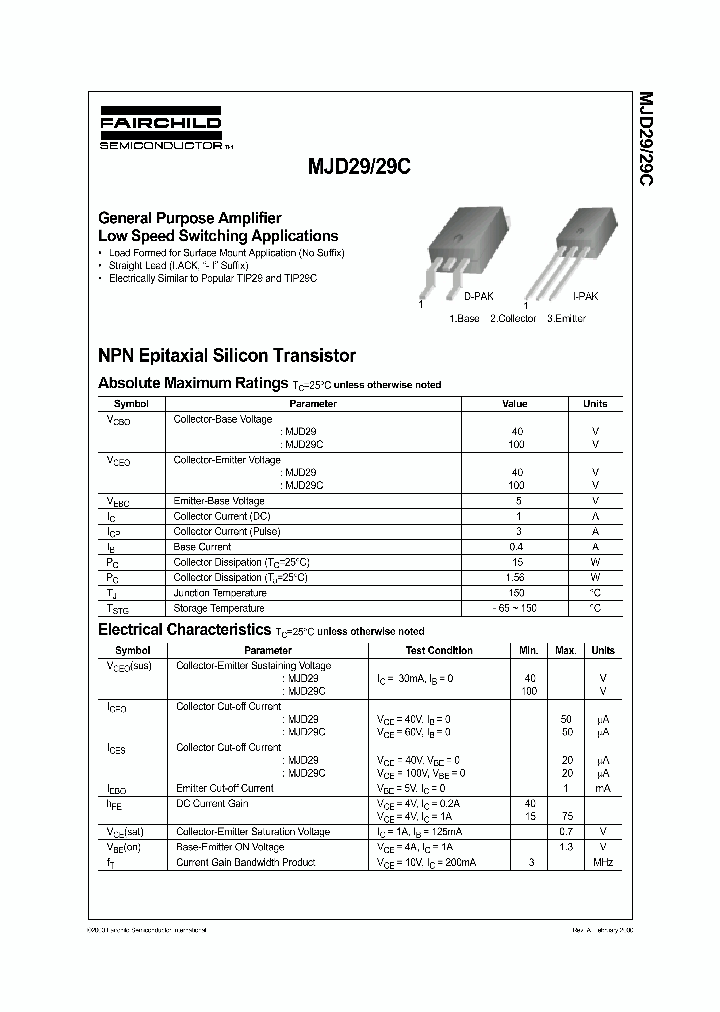 MJD29_2013403.PDF Datasheet