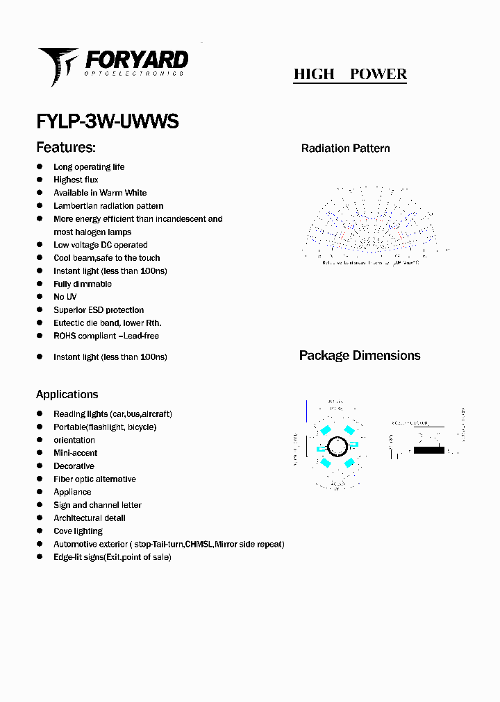 FYLP-3W-UWWS_2069192.PDF Datasheet