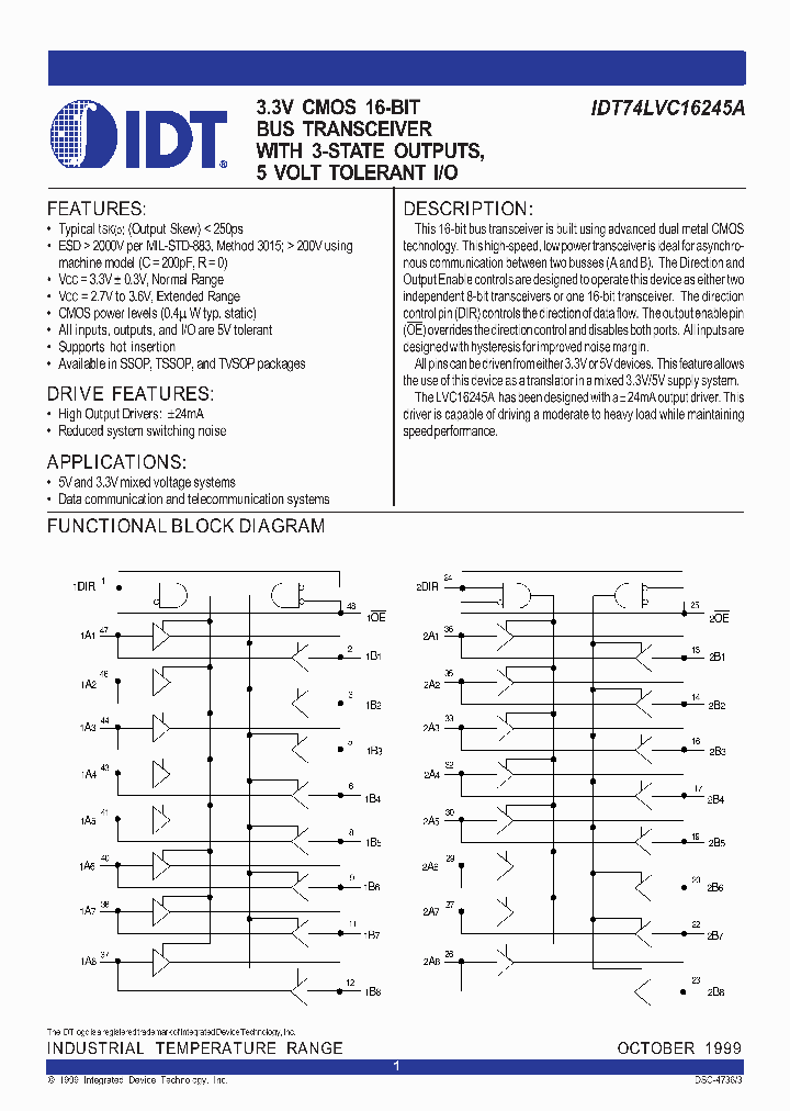 IDT74LVC16245APAG_2173131.PDF Datasheet