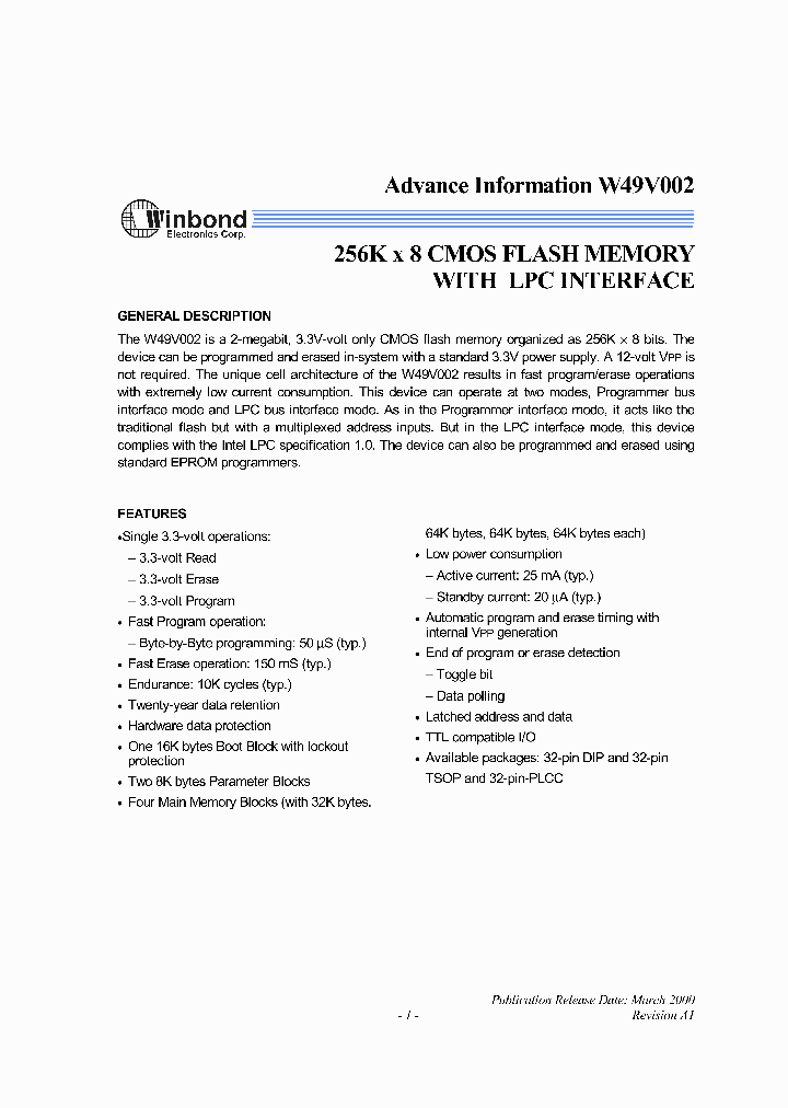 W49V002T_2238545.PDF Datasheet