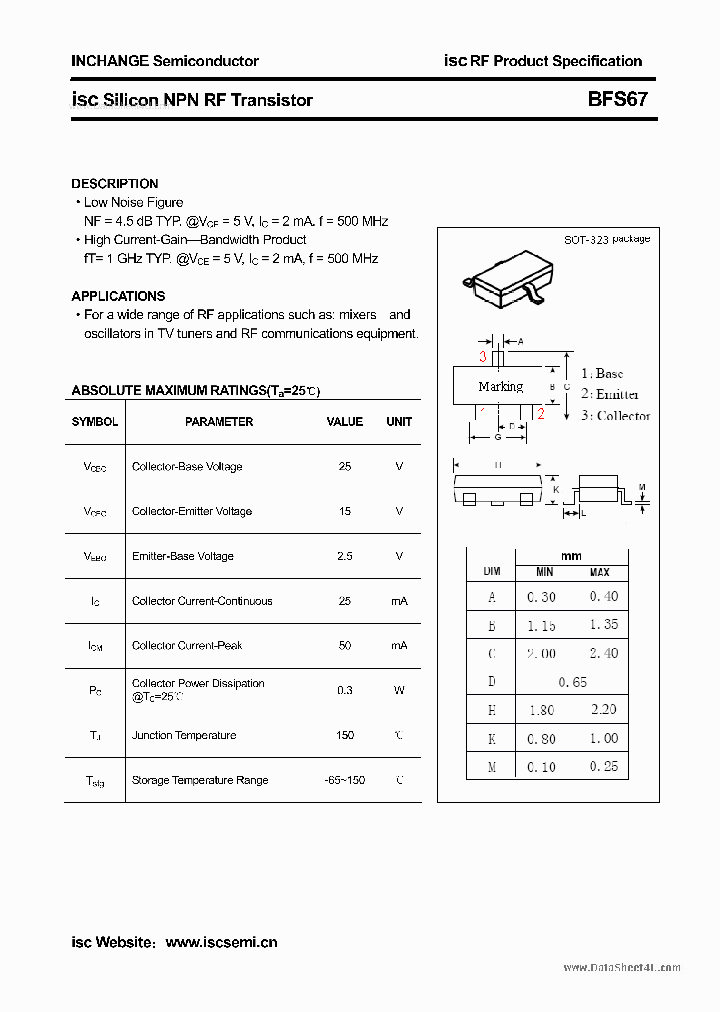 BFS67_2290759.PDF Datasheet