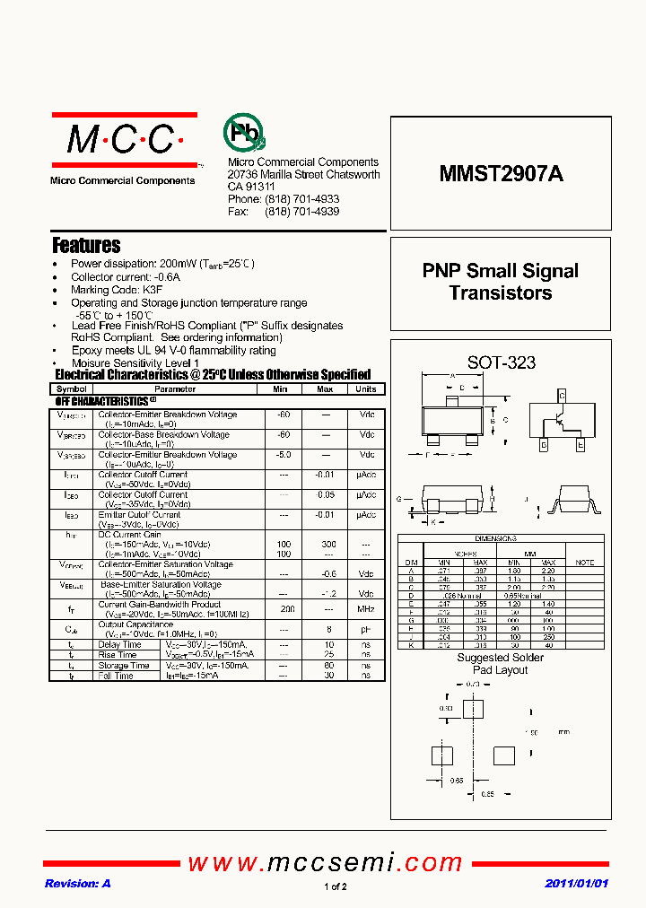 MMST2907A_2731301.PDF Datasheet