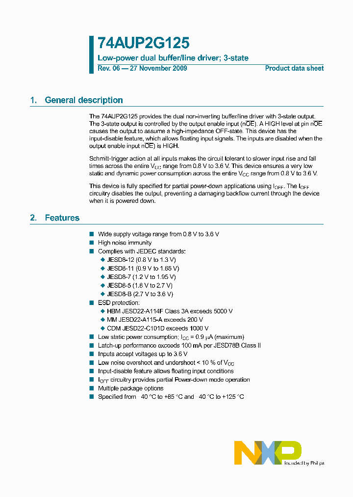 74AUP2G125GF_2781910.PDF Datasheet