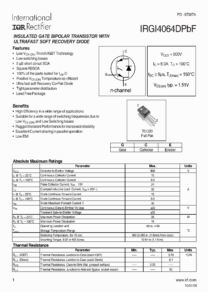 IRGI4064DPBF_3119698.PDF Datasheet