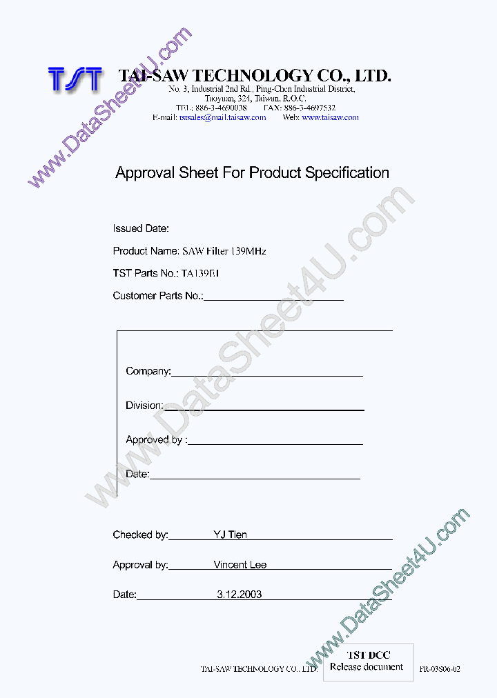 TA139E1_3148280.PDF Datasheet