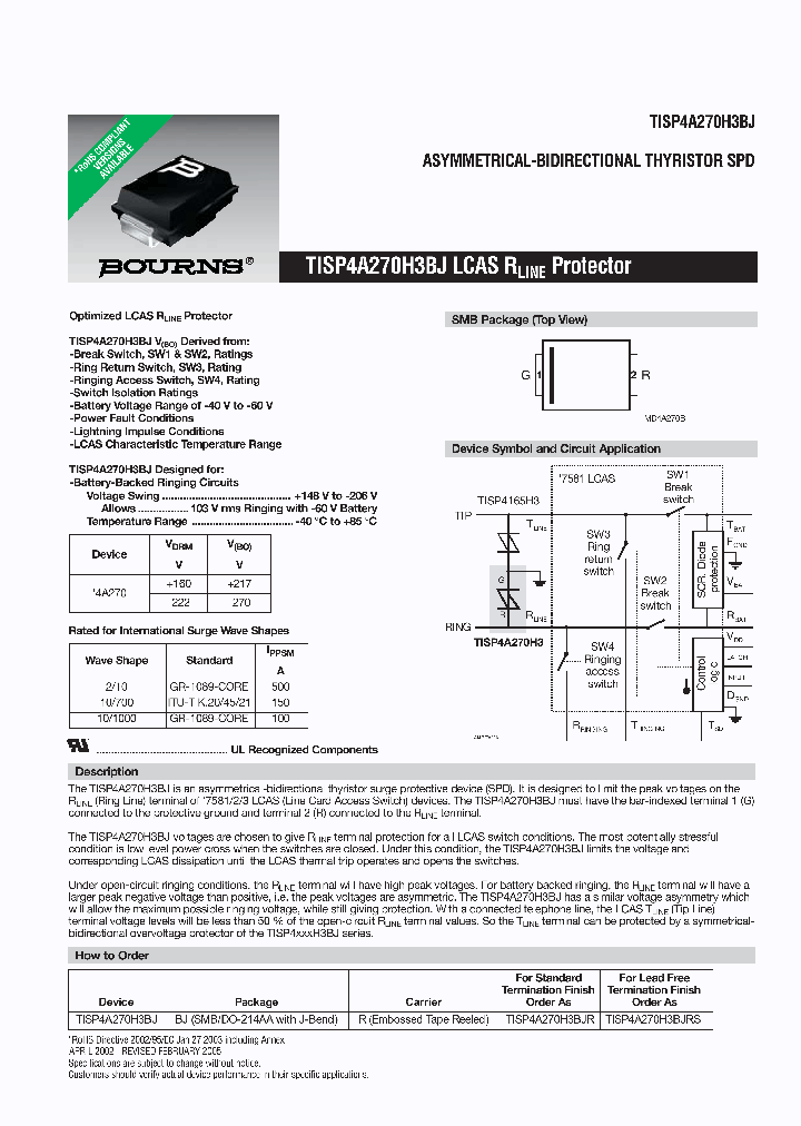 TISP4A270H3BJ_3165963.PDF Datasheet