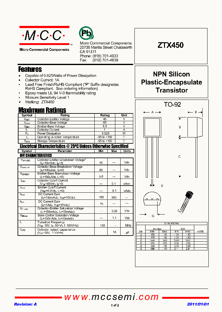 ZTX450_3245564.PDF Datasheet