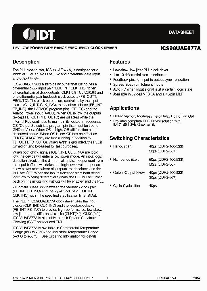 ICS98UAE877AKLFT_3255562.PDF Datasheet