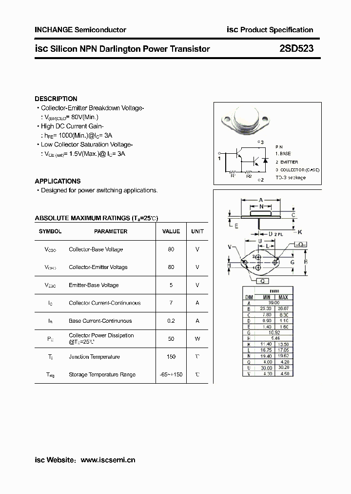 2SD523_3419341.PDF Datasheet