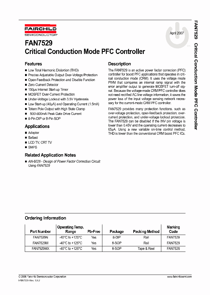 FAN7529_3494339.PDF Datasheet