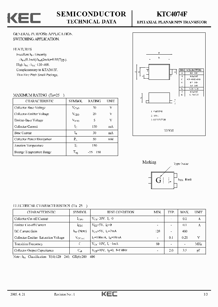 KTC4074F_3567090.PDF Datasheet