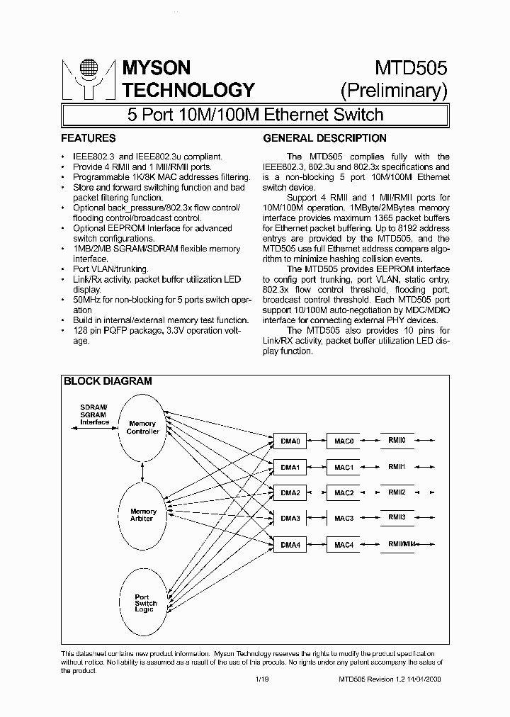 MTD505_3721209.PDF Datasheet