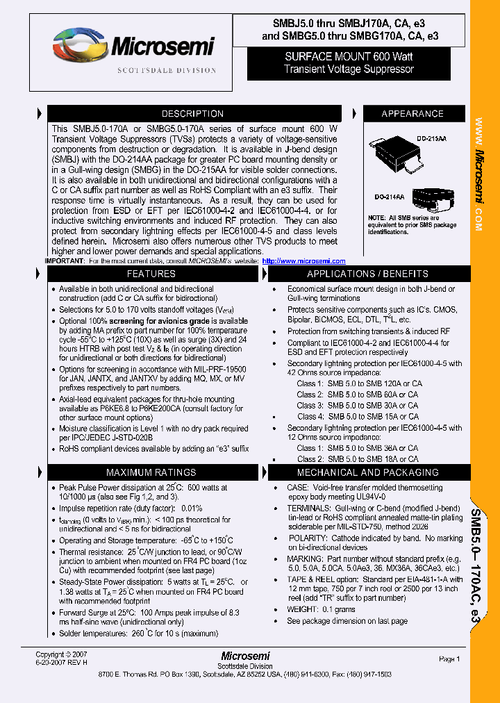 SMBG17CA_3791503.PDF Datasheet