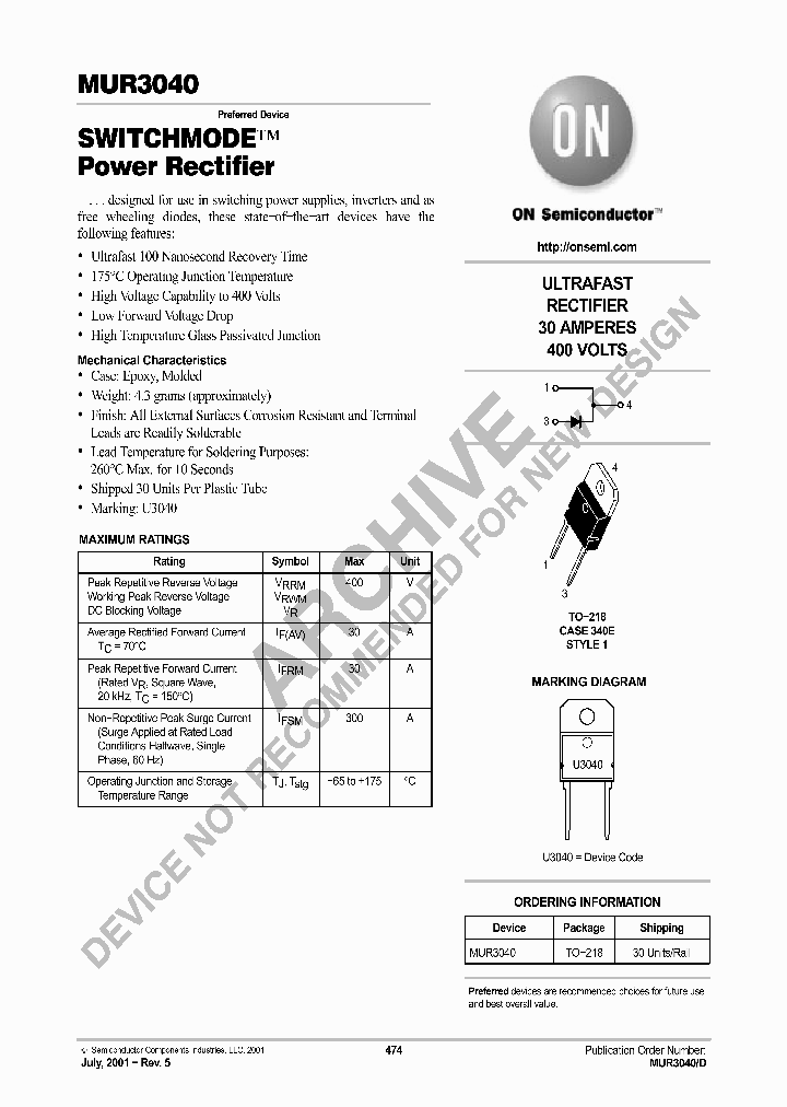 MUR3040_3813756.PDF Datasheet