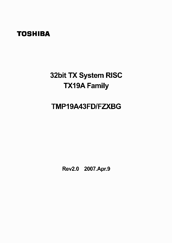 TMP19A43FZXBG_4041807.PDF Datasheet