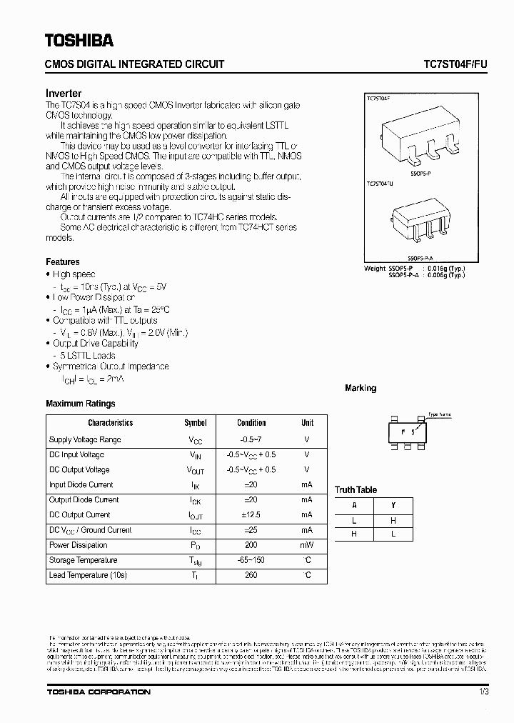 TC7ST04F_4410167.PDF Datasheet