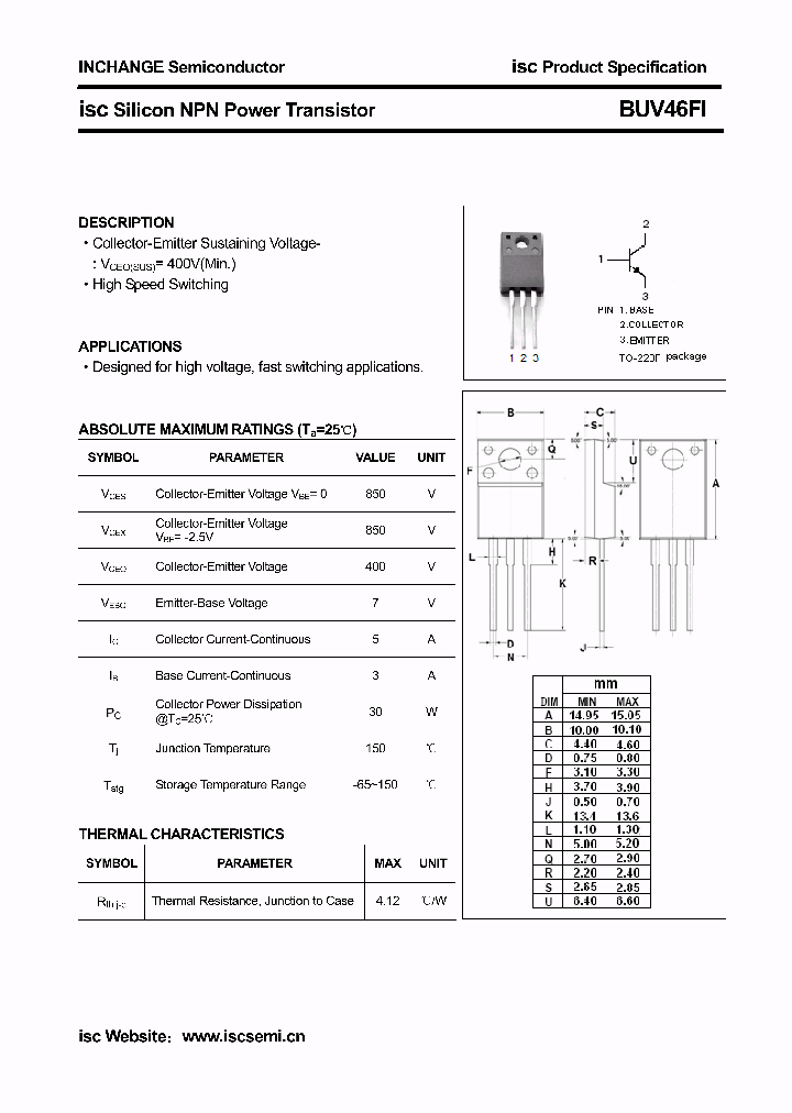 BUV46FI_4454897.PDF Datasheet