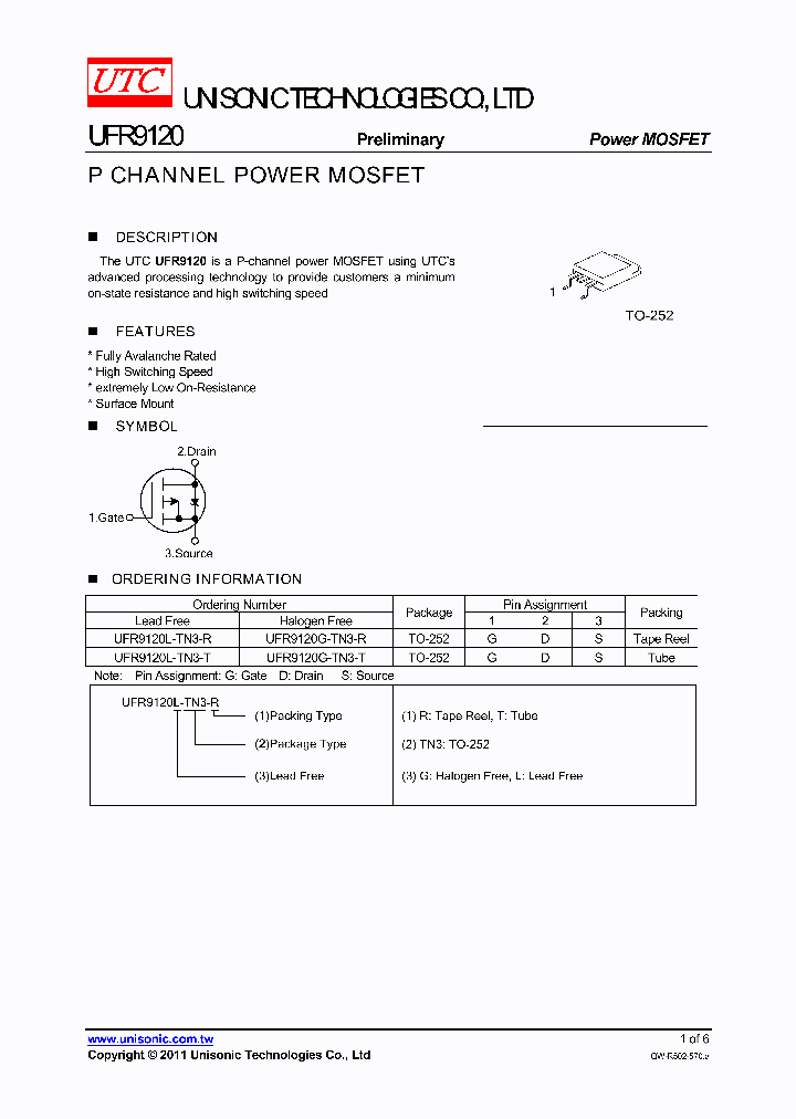 UFR9120G-TN3-T_4464947.PDF Datasheet