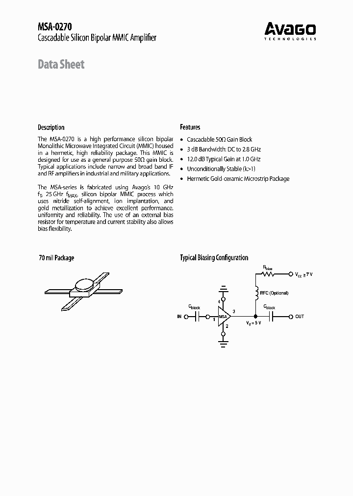 MSA-0270_4585155.PDF Datasheet