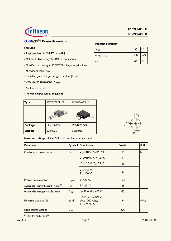 IPB096N03LG_4700914.PDF Datasheet