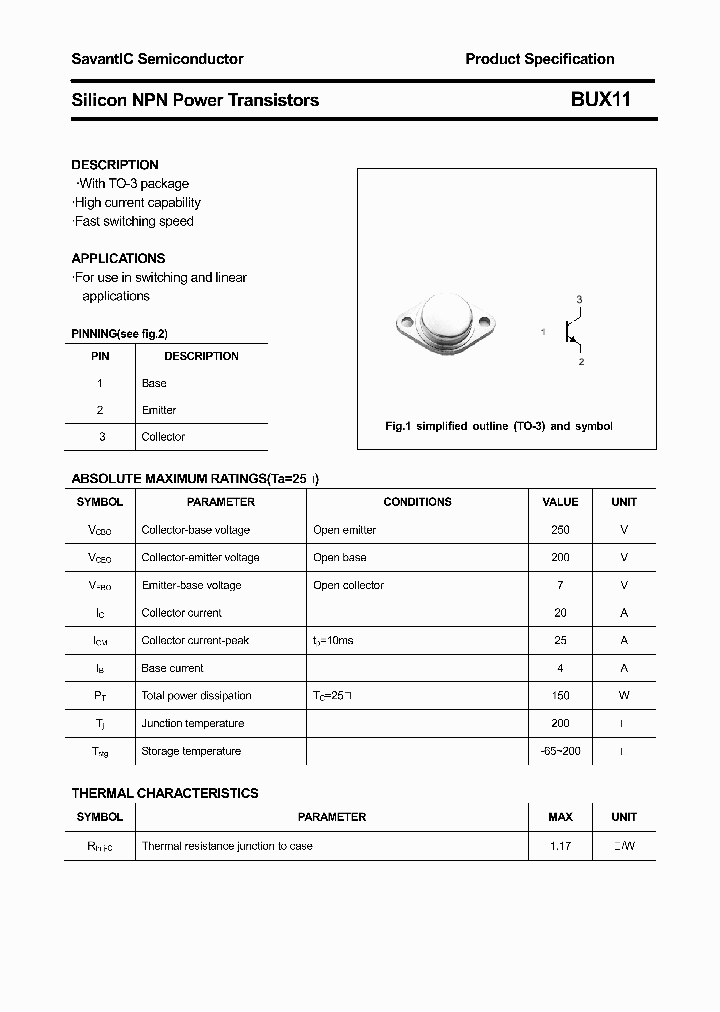 BUX11_4722367.PDF Datasheet